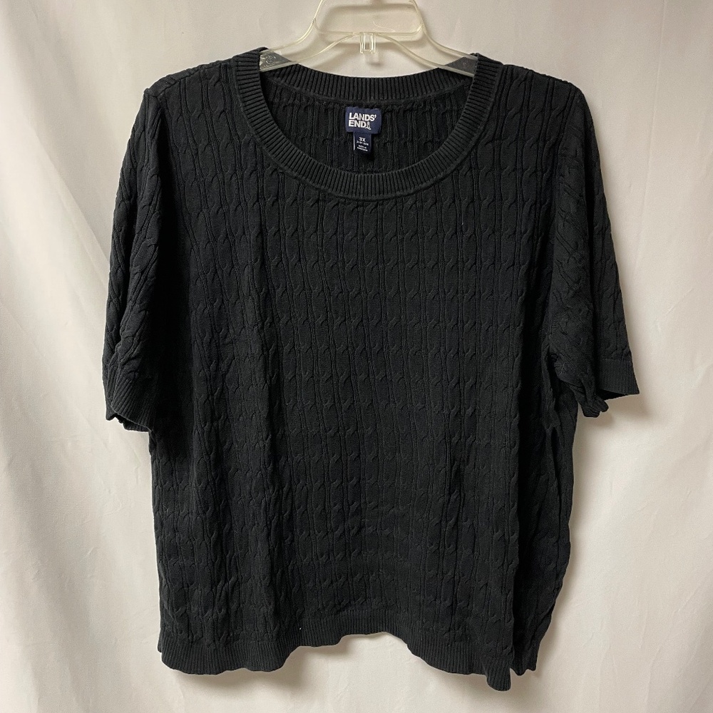 Cotton Modal Cable Knit Pullover Sweater 3X